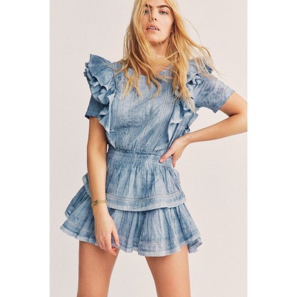 LoveShackFancy Dresses & Skirts - LoveShackFancy Natasha Dress Washed Denim Blue